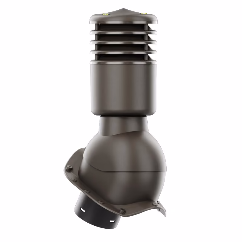 Kominek wentylacyjny Smartline profil X fi 125mm ocieplony - ciemny brązowy (RAL8019)