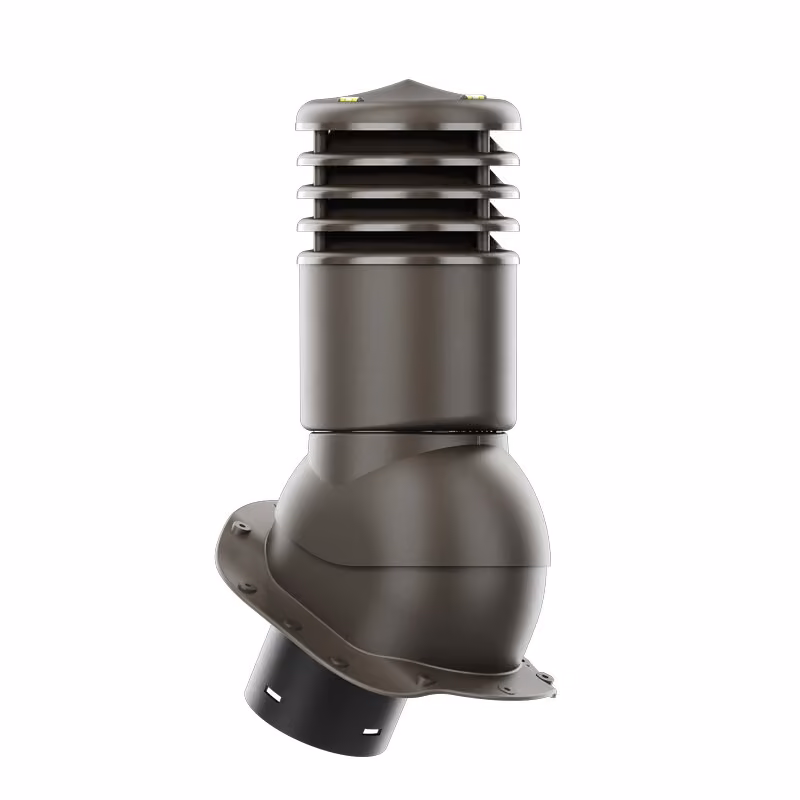 Kominek wentylacyjny Smartline profil B fi 150mm ocieplony - ciemny brązowy (RAL8019)