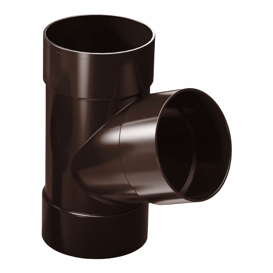 Trójnik rury spustowej Budmat ProAqua 90 mm - Brązowy (434/RAL8017)