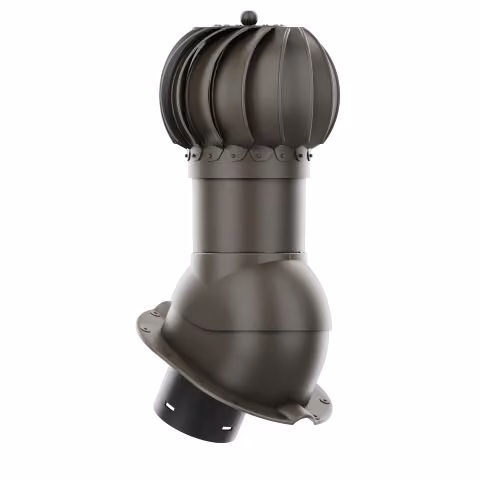 Kominek obrotowy Rotoline profil M fi 150mm kulisty - ciemny brązowy (RAL8019)