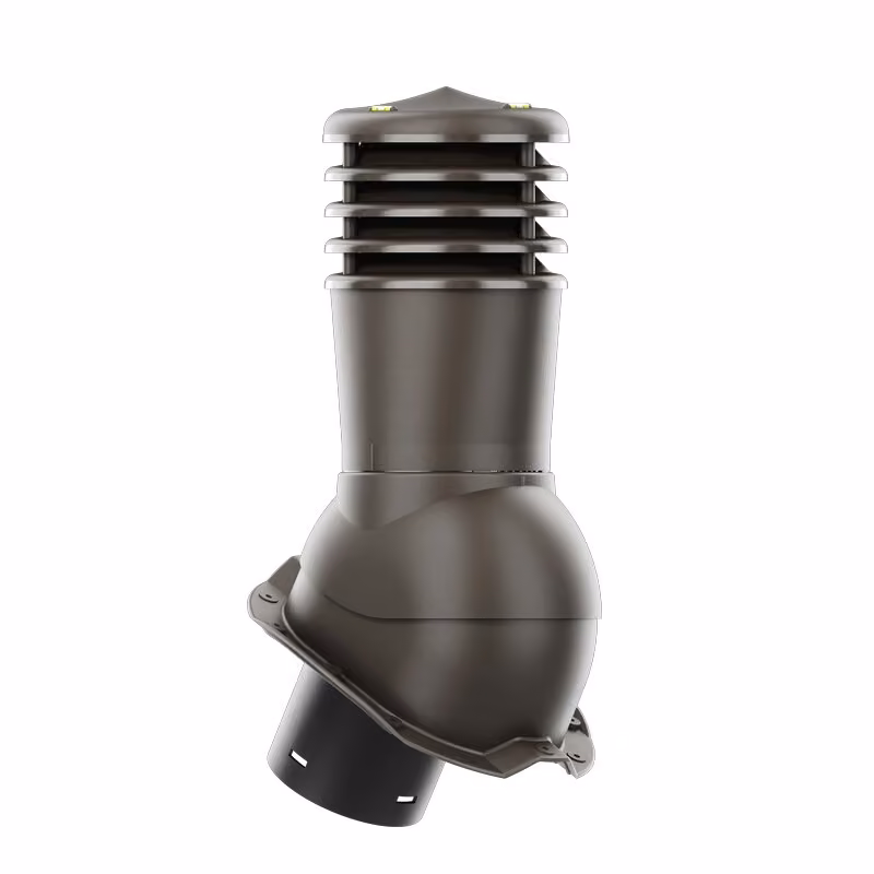 Kominek wentylacyjny Smartline profil T18 fi 150mm nieocieplony - ciemny brązowy (RAL8019)