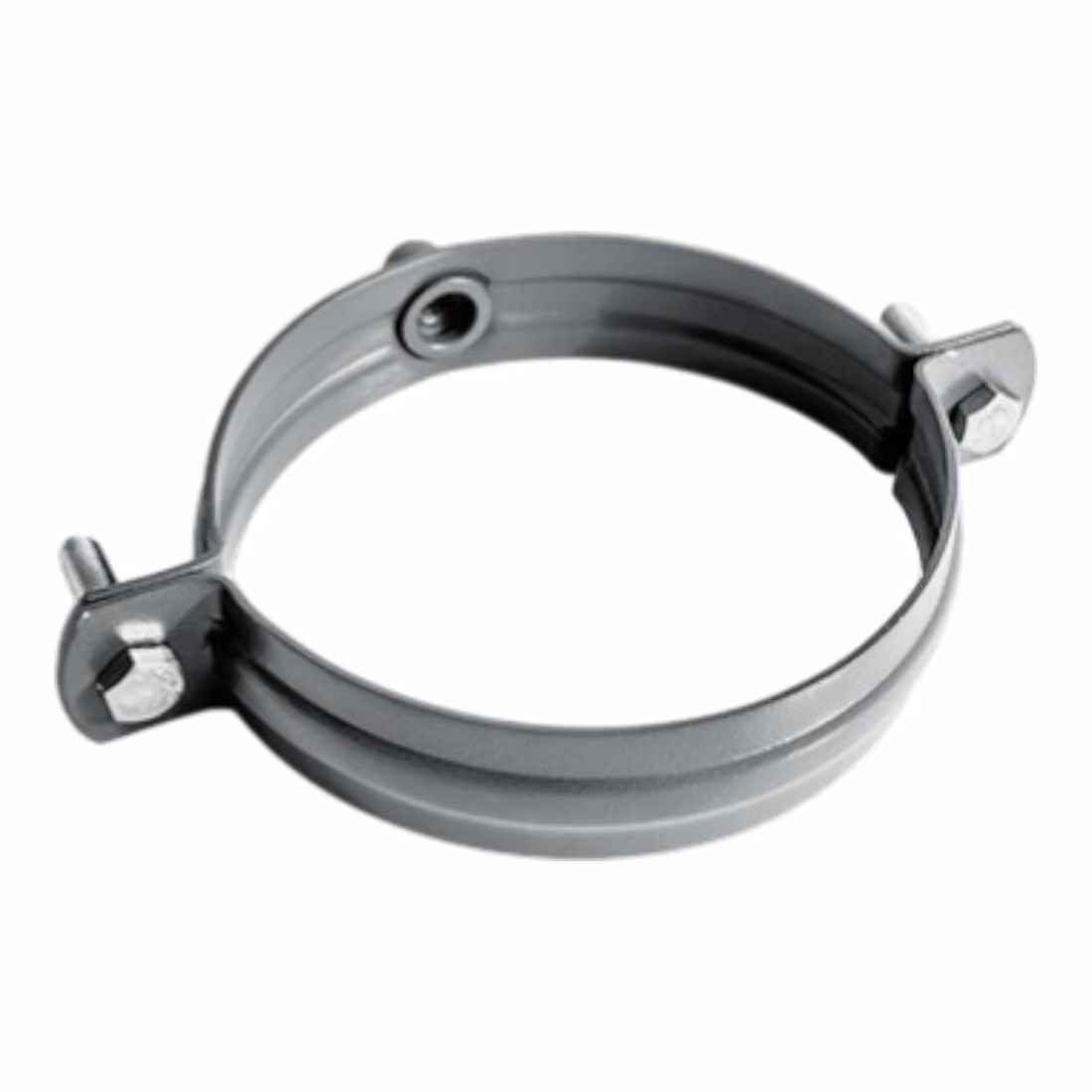 Obejma rury spustowej płaskownik Flamingo 100 mm - metaliczny antracyt (044/RAL7016)