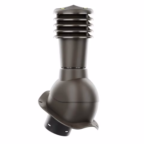 Kominek wentylacyjny Smartline profil W fi 125mm nieocieplony - ciemny brązowy (RAL8019)