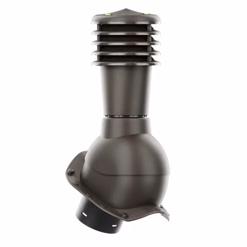 Kominek wentylacyjny Smartline profil X fi 125mm nieocieplony - ciemny brązowy (RAL8019)