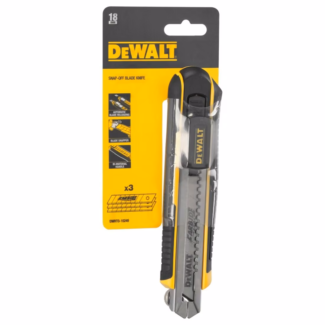 DeWalt Nóż z ostrzem łamanym 18mm