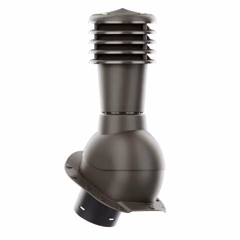Kominek wentylacyjny Smartline profil A fi 125mm nieocieplony ciemny brąz - (RAL8019)