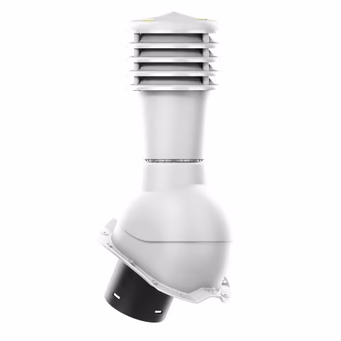Kominek wentylacyjny Smartline profil T18 fi 125mm nieocieplony - jasnoszary (RAL7036)
